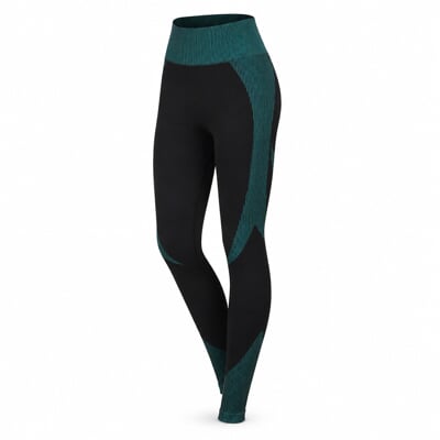 GEMA LEGGINS dámské bezešvé legíny černá/zelená
