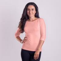 AKINA dámské triko s 3/4 rukávem s bambusem růžová