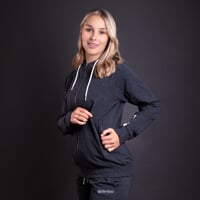 ANGELA dámská  bambusová tepláková mikina antracit melír