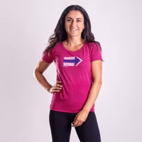 AROMA "KCT" dámské triko s kávovou viskózou fuchsie