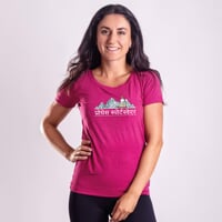 AROMA "NEPAL" dámské triko s kávovou viskózou fuchsie