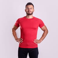 BA NKR pánské funkční triko krátký rukáv červená