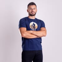 BARBAR "BIKER" pánské triko s bambusem tm.modrá