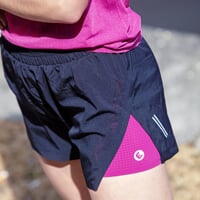 CARRERA SHORTS dámské sportovní šortky 2v1 černá/višňová