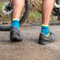 CYCLING SOX cyklistické ponožky petrol/limetka