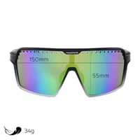 ENDURO GRN-R BLK/WHT sportovní sluneční brýle černá/bílá