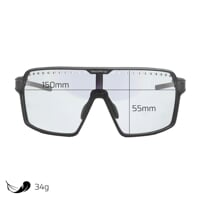 ENDURO PHC-BLU BLK sportovní fotochromatické brýle černá mat