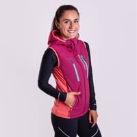 FANTOMA VEST dámská hybridní vesta vínová/růžová