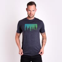 HRUTUR "FOREST" pánské merino triko šedý melír