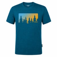 HRUTUR FOREST pánské merino triko tm.modrá