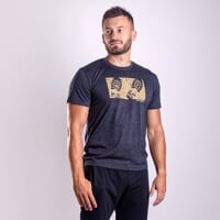 HRUTUR "STEP" pánské merino triko šedý melír