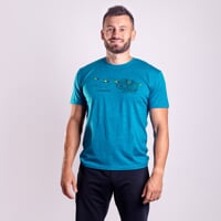 HRUTUR "YAK" pánské merino triko šedý melír