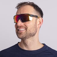 PULSAR RBW-R BLK/YLW CASE sportovní sluneční brýle černá mat/písková