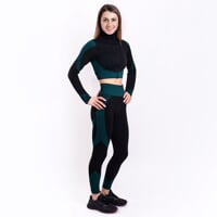 Set GEMA  CROP + GEMA LEGGINS černá