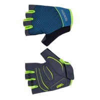 SOLAR MITTS cyklistické rukavice petrol/limetka