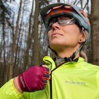 SOLARIA MITTS cyklistické rukavice vínová/růžová