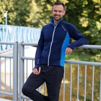 TOREZ pánská funkční sportovní mikina tm.modrá/sv.modrá