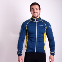 TOREZ pánská funkční sportovní mikina černá/petrol prošití