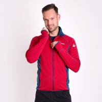 TOREZ pánská funkční sportovní mikina černá/petrol prošití